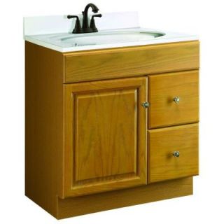 Design House Claremont 30 in. W x 18 in. D Vanity Cabinet Only Unassembled in Honey Oak 545152