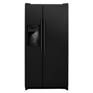 GE 33.5 in. W 21.9 cu. ft. Side by Side Refrigerator in Black GSH22JGDBB