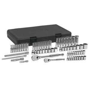 GearWrench 1/4 and 3/8 in. SAE/Metric Standard/Deep Socket Set (68 Piece) 83000