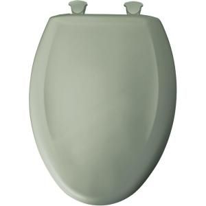 BEMIS Slow Close STA TITE Elongated Closed Front Toilet Seat in Aspen Green 1200SLOWT 355