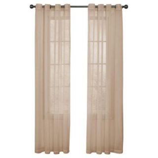 Curtain Fresh Arm and Hammer Odor Neutralizing Grommet Latte Sheer Curtain Panel, 63 in. Length 11497059X063LAT