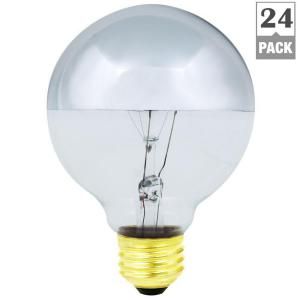 Feit Electric 25 Watt Incandescent G25 Silver Bowl Light Bulb (24 Pack) 25G25/SB/24