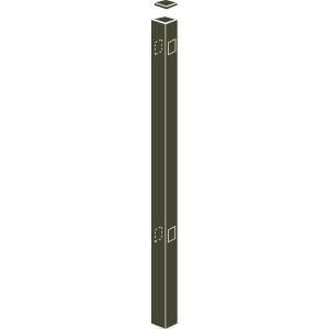 Allure Aluminum 48 in. Bronze Aluminum Fence Line Post (4 Pack) 48LP2EBZ4