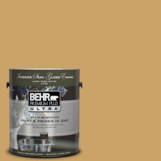 BEHR Premium Plus Ultra 1 gal. #PPU6 17 Classic Gold Semi Gloss Enamel Interior Paint 375301