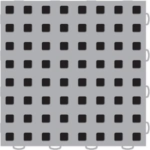 WeatherTech TechFloor 12 in. x 12 in. Grey/Black Vinyl Flooring Tiles (Quantity of 10) 51T1212 GR BK