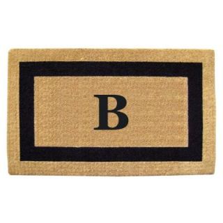 Creative Accents Single Picture Frame Black 22 in. x 36 in. HeavyDuty Coir Monogrammed B Door Mat 02020B