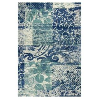 Kas Rugs Whimsical Palette Blue/Green 3 ft. 3 in. x 5 ft. 3 in. Area Rug ALU406233X53