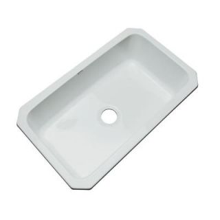 Thermocast Manhattan Undermount Acrylic 33x19.5x9 in. 0 Hole Single Bowl Kitchen Sink in Sterling Silver 48082 UM