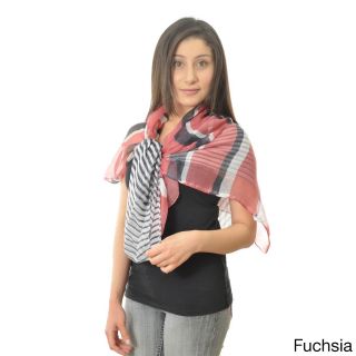 La77 Womens Striped 74 inch Extra Long Scarf