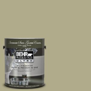 BEHR Premium Plus Ultra 1 gal. #UL200 17 Sanctuary Interior Semi Gloss Enamel Paint 375401