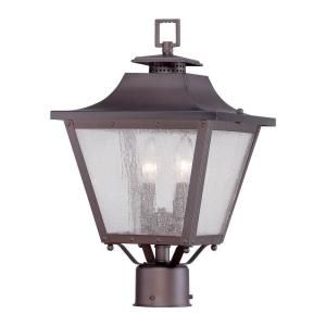 Acclaim Lighting Lafayette Collection Post Mount 2 Light Outdoor Architectural Bronze Light Fixture 8717ABZ
