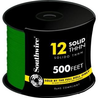Southwire 500 ft. 12 Solid THHN Green Cable 11591557