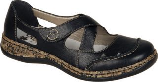 Womens Rieker Antistress Daisy 35   Black Velcro Shoes