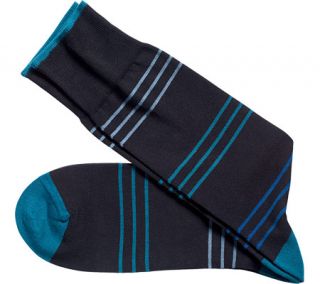 Mens Johnston & Murphy Triple Stripe (2 Pairs)   Navy Dress Socks