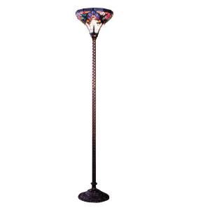 Chloe Lighting Tiffany style Roses 14 in. Torchiere Floor Lamp with Shade CH14B197 TF1