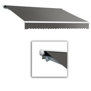 AWNTECH 10 ft. Galveston Semi Cassette Right Motor with Remote Retractable Awning (96 in. Projection) in Gray SCR10 67 G