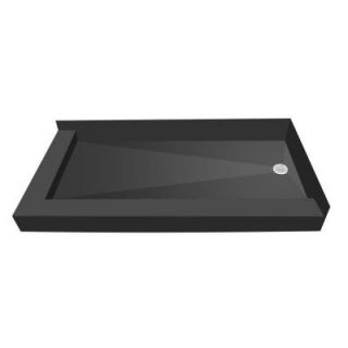 Redi Trench 34 in. x 60 in. Double Threshold Shower Pan in Black with Right Drain RT3460RDL PVC SQPC