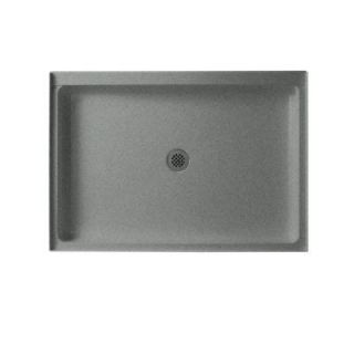 Swanstone 34 in. x 48 in. Solid Surface Single Threshold Shower Floor in Gray Granite SF03448MD.042