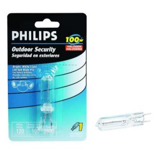 Philips 100 Watt Halogen T4 120 Volt Bi pin Dimmable Light Bulb 416685