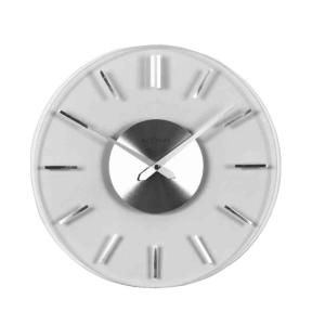 Nextime Fabio 12 in. Aluminum and Glass Wall Clock DISCONTINUED NT2632