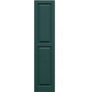 Winworks Wood Composite 15 in. x 67 in. Raised Panel Shutters Pair #633 Forest Green 51567633