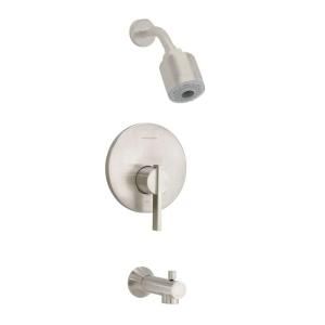 American Standard Berwick 1 Handle Tub and Shower Faucet Trim Kit in Satin Nickel (Valve Not Included) T430.508.295