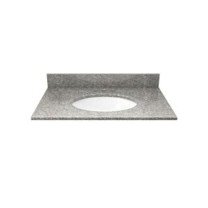 Solieque 25 in. Granite Vanity Top in Burlywood with White Basin VT2522BBB.4.HDSOL,DSOM,DSOM