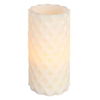 4 in. x 8 in. Vanilla, Bisque, Battery Operated Wax Candle with Timer 37761