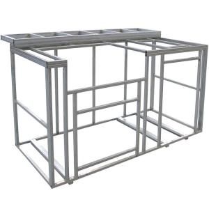 Cal Flame 6 ft. Outdoor Kitchen Island Frame Kit with Bartop KD F6016