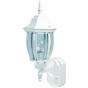 Hampton Bay Alexandria 180 Degree Outdoor Motion Sensing Decorative Lamp HBI 4192 WH