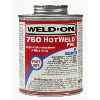 Weld On HotWeld 32 oz. PVC 750 1 Step Cement in Blue (12 Pack) 13751