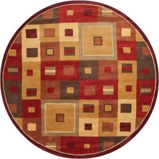 Artistic Weavers Michael Burgundy 4 ft. Round Area Rug MCL 7014