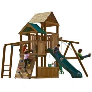 Timber Bilt Playsets Sky Tower Play Set with Summit Slide, Add 4x4s PB 9240S