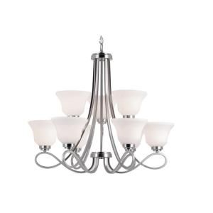 Filament Design Stewart 9 Light Ceiling Brushed Nickel Incandescent Chandelier CLI WUP6570145