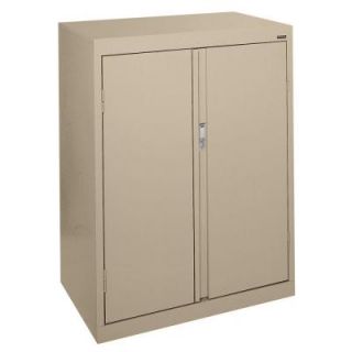 Sandusky System Series 30 in. W x 42 in. H x 18 in. D Counter Height Storage Cabinet with Fixed Shelves in Tropic Sand HF2F301842 04