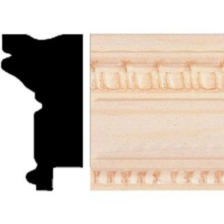 House of Fara 1 in. x 1 7/8 in. x 96 in. Hardwood Emboss Picture Frame Moulding 58U