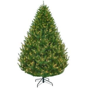 Martha Stewart Living 7.5 ft. Feel Real Artificial California Cedar Christmas Tree with Clear Ready Lit Lights PECF10 309E 75X