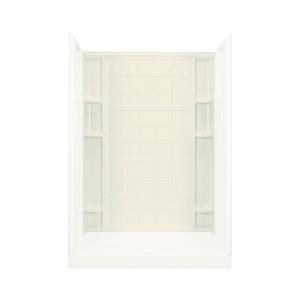 Sterling Plumbing Ensemble 60 in. x 60 in. x 72 1/2 in. One Piece Direct to Stud Shower Wall in Biscuit 72132100 96