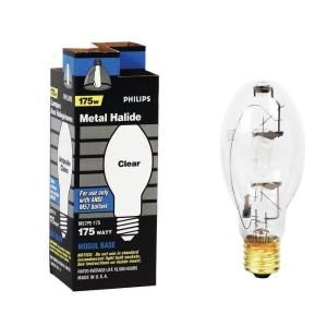 Philips 175 Watt ED17 Switch Start Metal Halide High Intensity Discharge HID Light Bulb 140897