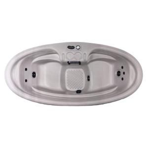 Capri Plug and Play 2 Person 8 Jet Spa with 3/4 HP Pump in Silver Marble DISCONTINUED Model 0 SM
