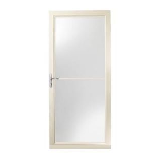 Andersen 3000 Series 36 in. Almond Left Hand Self Storing Storm Door Nickel Hardware with Fast and Easy Installation System 3SNEZL36AL