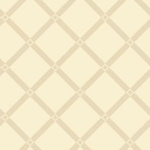 The Wallpaper Company 8 in. x 10 in. Ivory Diamond Links Wallpaper Sample WC1281853S