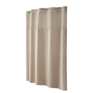 Hookless Shower Curtain Mystery with Peva Liner in Taupe Diamond Pique RBH82MY418
