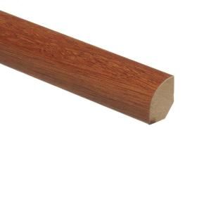 Zamma Sapelli Red 5/8 in. Thick x 3/4 in. Wide x 94 in. Length Vinyl Quarter Round Molding 015143553