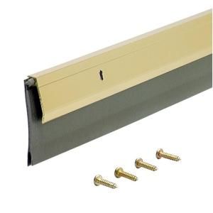 MD Building Products 1/4 in. x 36 in. Premium Aluminum and Vinyl Door Sweep in Bright Gold 05744