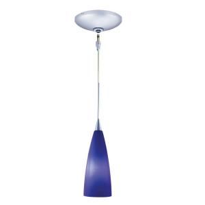 Low Voltage Quick Adapt 4 in. x 110.25 in. Blue Pendant and Chrome Canopy Kit KIT QAP216 BU/CH B