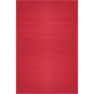 Anji Mountain Villager Crimson Red 5 ft. x 8 ft. Bamboo Area Rug AMB0011 0058