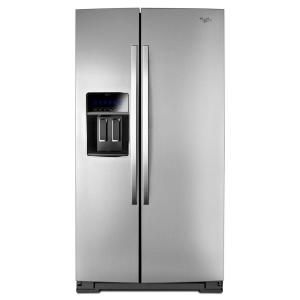 Whirlpool Gold 24.5 cu. ft. Side by Side Refrigerator in Monochromatic Stainless Steel, Counter Depth WRS965CIAM