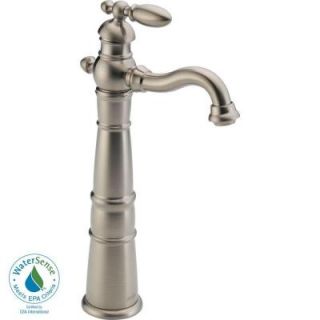 Delta Victorian Single Hole 1 Handle High Arc Bathroom Vessel Faucet in Stainless 755LF SS