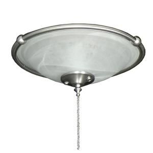 TroposAir 173 Ringed Bowl Satin Steel Ceiling Fan Light 2116